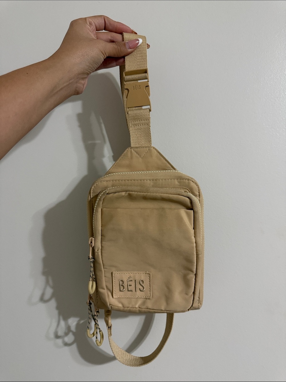 BEIS Tan Crossbody Sling Bag